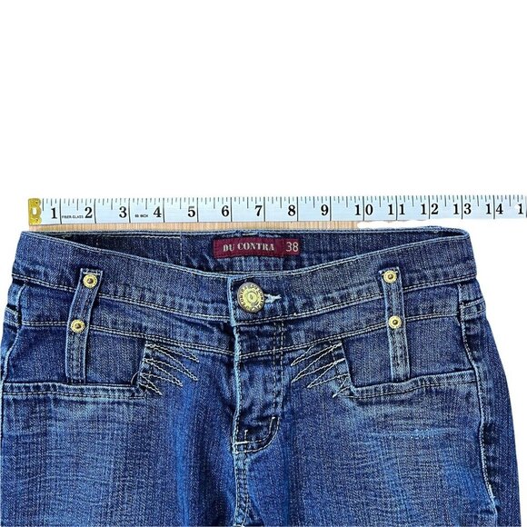 Du Contra Womens Low Rise Boot Cut  Medium Wash Blue‎ Jeans Size 38 (B10024) - Picture 4 of 11